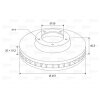 VALEO Bremsscheibe 186153 für 0060806137