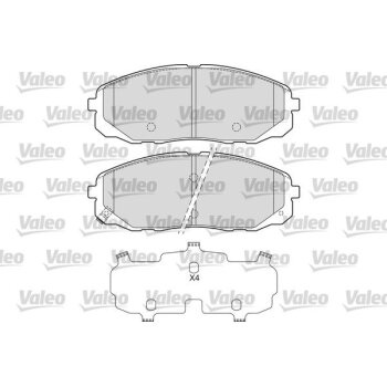 VALEO Bremsbelagsatz, Scheibenbremse 601682 für...