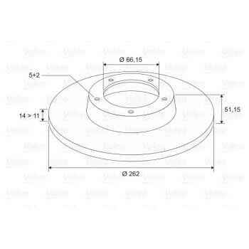 VALEO Bremsscheibe 186687 für ANR4983