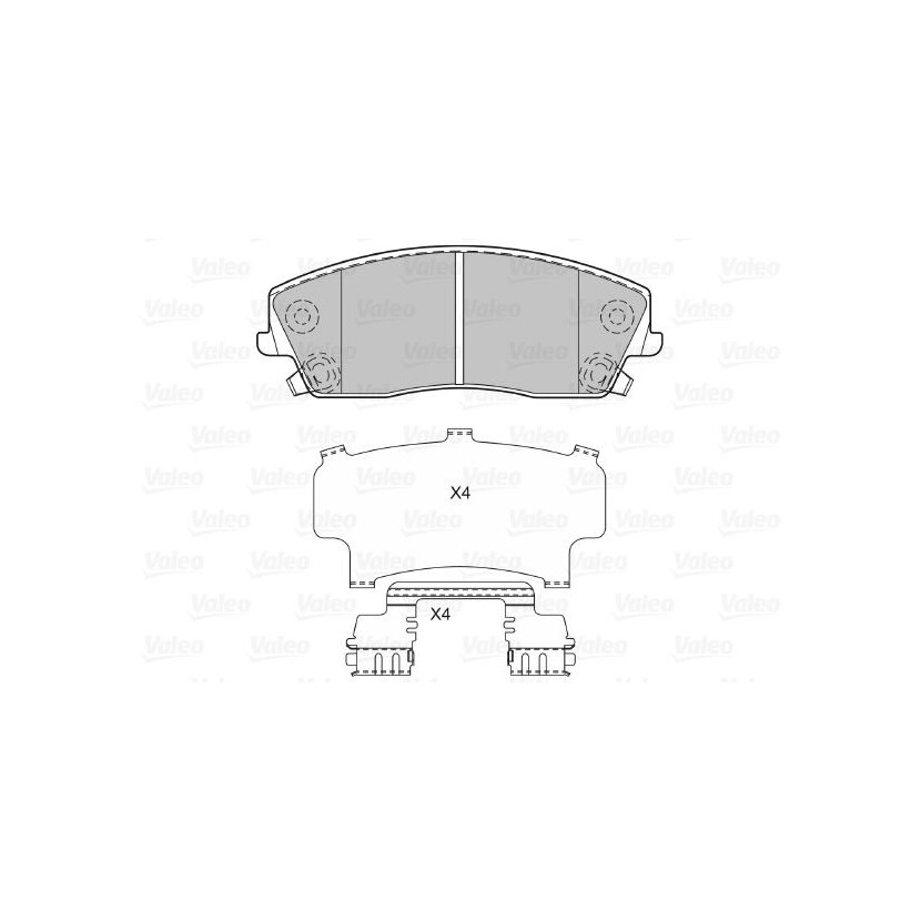 VALEO Bremsbelagsatz, Scheibenbremse 601032 für 5142 555AA