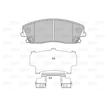VALEO Bremsbelagsatz, Scheibenbremse 601032 für 5142...