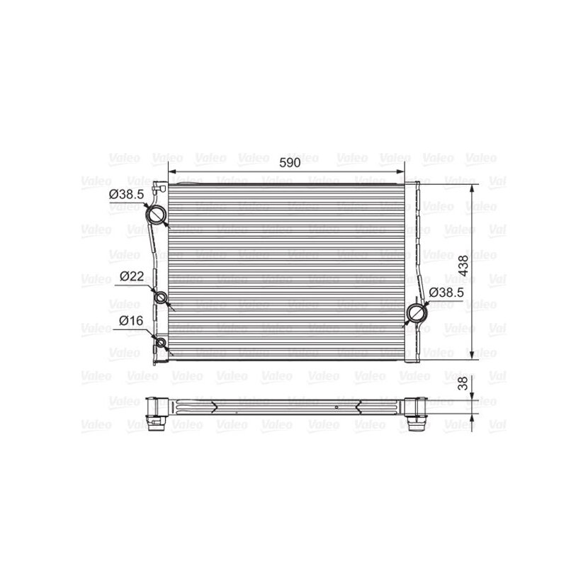 VALEO Kühler, Motorkühlung 701549 für 17 11 7 533 472