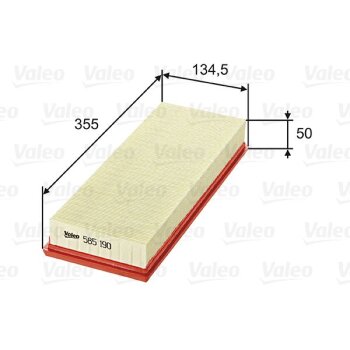 VALEO Luftfilter 585190 für 5098 424AA
