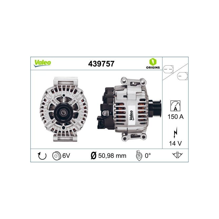 VALEO Generator 439757 für 0009060501