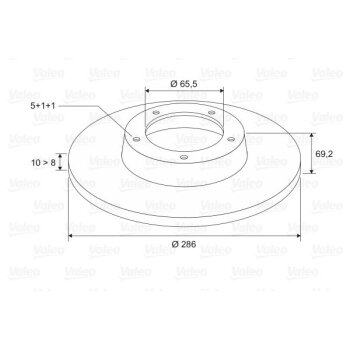 VALEO Bremsscheibe 186566 für 569118