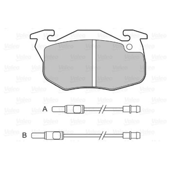 VALEO Bremsbelagsatz, Scheibenbremse 598155 für 4254-98