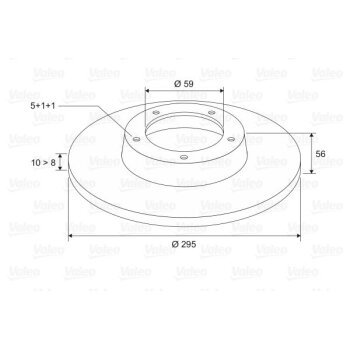 VALEO Bremsscheibe 186421 für 4246-J6