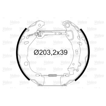VALEO Bremsbackensatz 554804