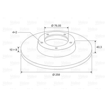 VALEO Bremsscheibe 197120 für 58411-28300