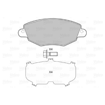 VALEO Bremsbelagsatz, Scheibenbremse 598433 für 1121894