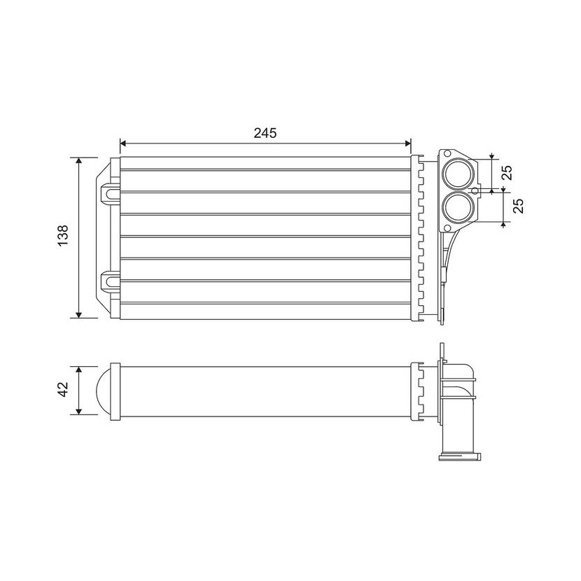 VALEO Wärmetauscher, Innenraumheizung 812221 für 6448-G3