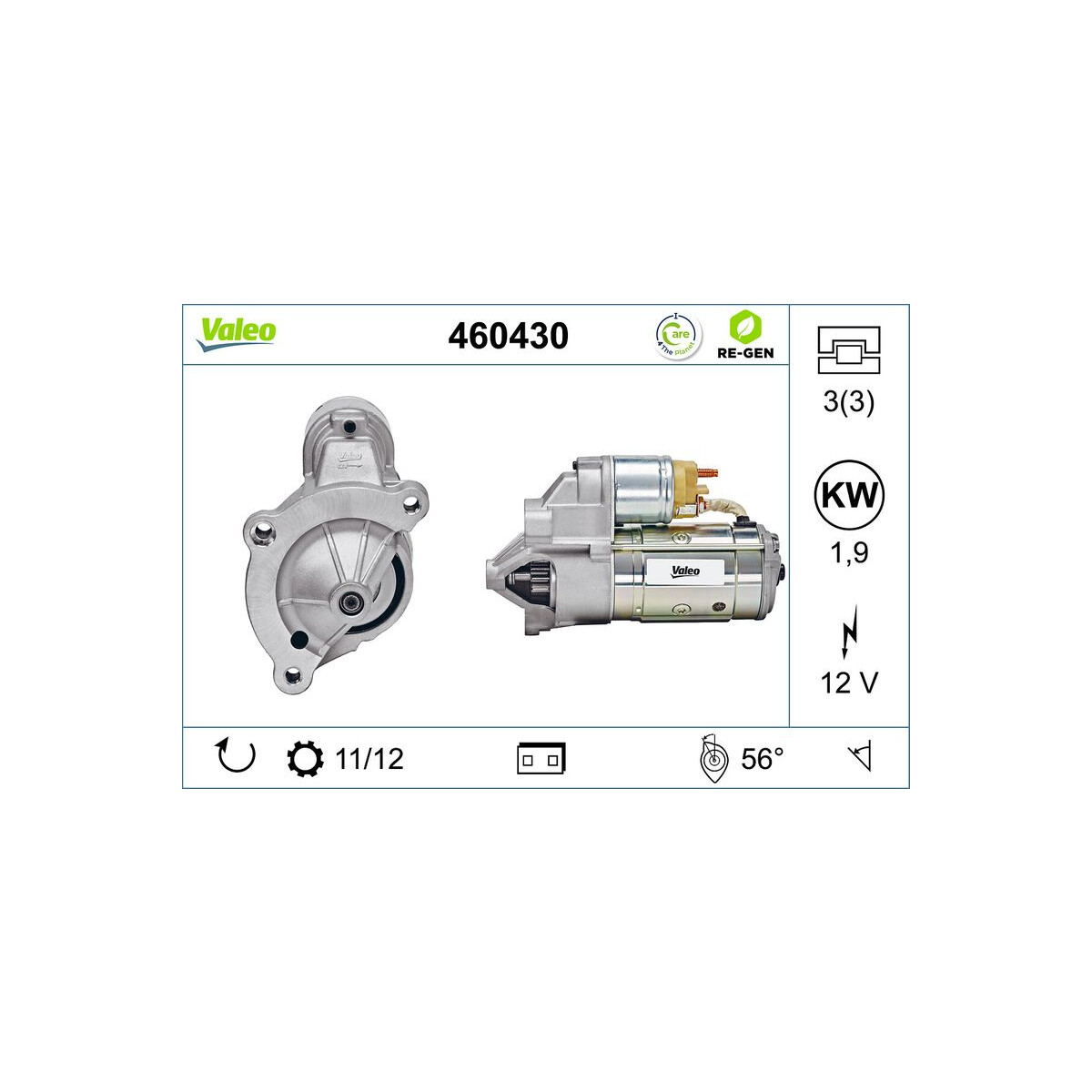 VALEO Starter 460430 für 5802-EA