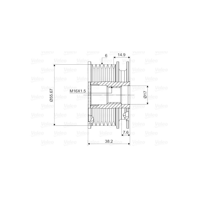 VALEO Generatorfreilauf 588044 für 6021500060