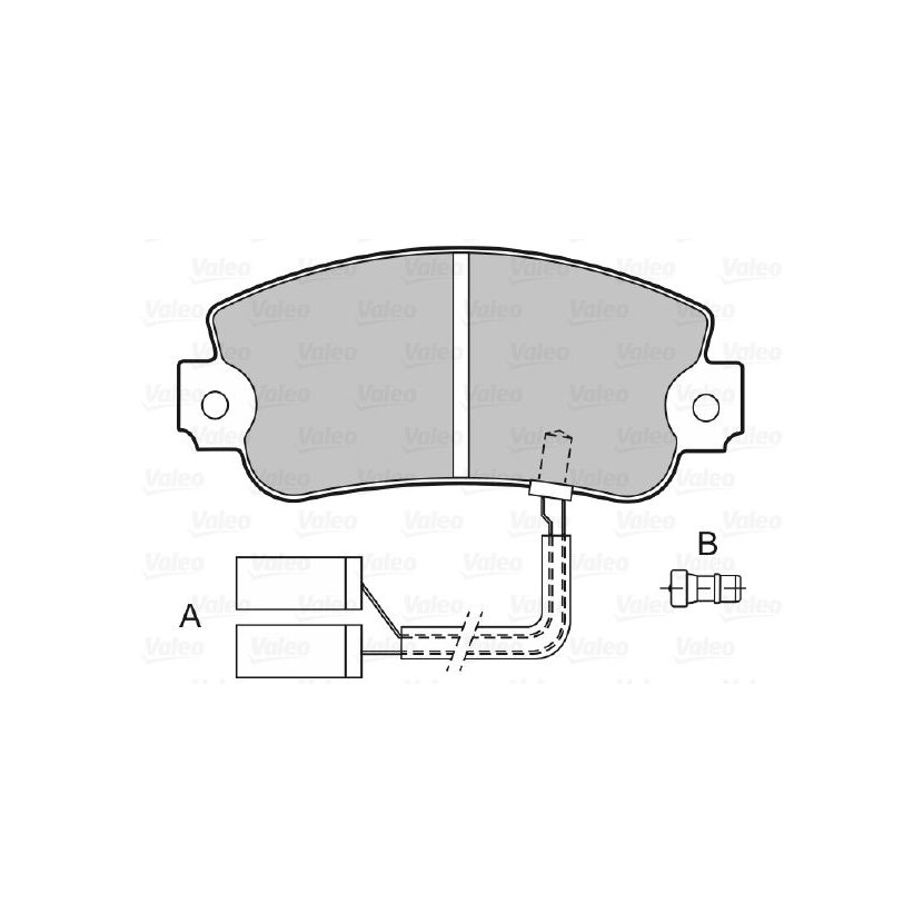 VALEO Bremsbelagsatz, Scheibenbremse 598091 für 792725