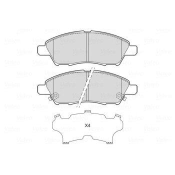 VALEO Bremsbelagsatz, Scheibenbremse 601717 für...