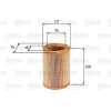 VALEO Luftfilter 585608 für 1444A5