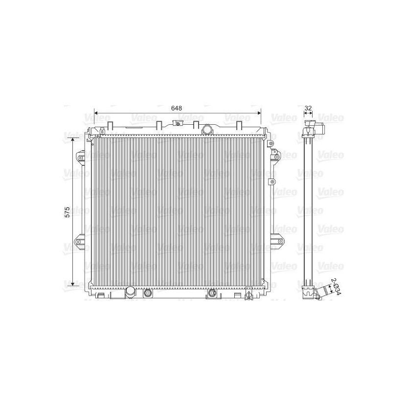 VALEO Kühler, Motorkühlung 701555 für 16400-31710