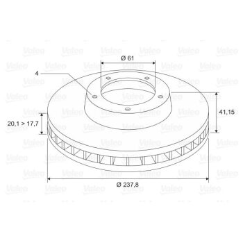 VALEO Bremsscheibe 186229 für 40206-00QAJ
