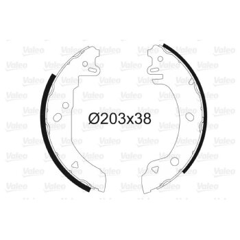 VALEO Bremsbackensatz 562538 für 1041484