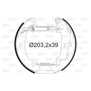 VALEO Bremsbackensatz 554834