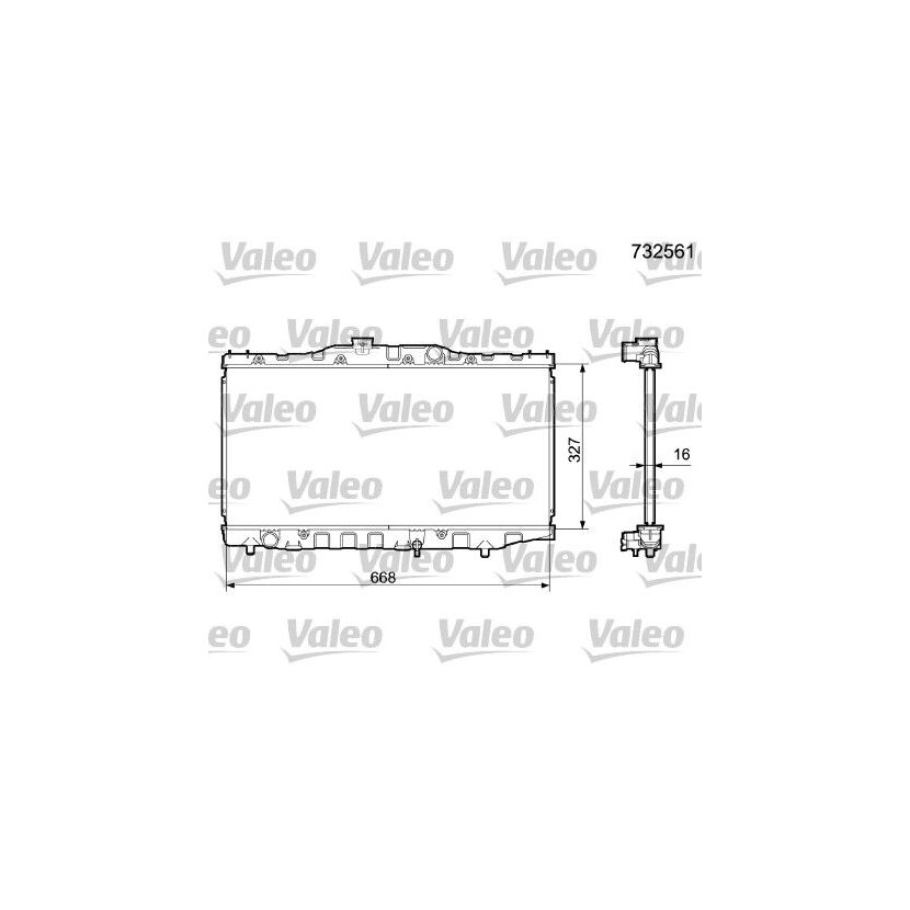VALEO Kühler, Motorkühlung 732561 für 16400-15190