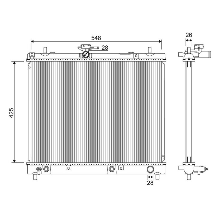 VALEO Kühler, Motorkühlung 701346 für 16400-B1140