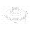 VALEO Bremsscheibe 186163 für 1018277