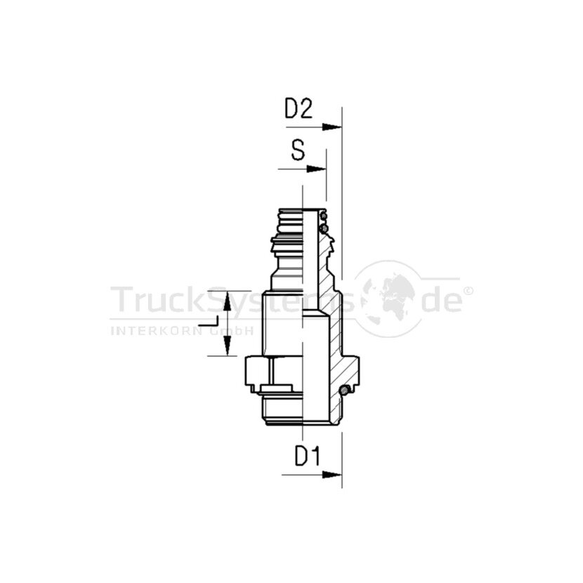 Kongsberg ABC Anschlussschottstutzen Regular M 16x1,5 - 93352216