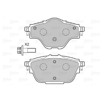 VALEO Bremsbelagsatz, Scheibenbremse 601395 für...