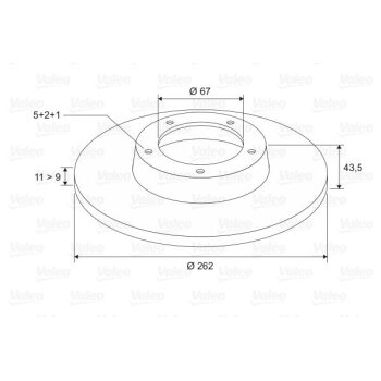 VALEO Bremsscheibe 186176 für 2014211212