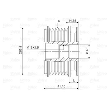 VALEO Generatorfreilauf 588001 für 022903119A