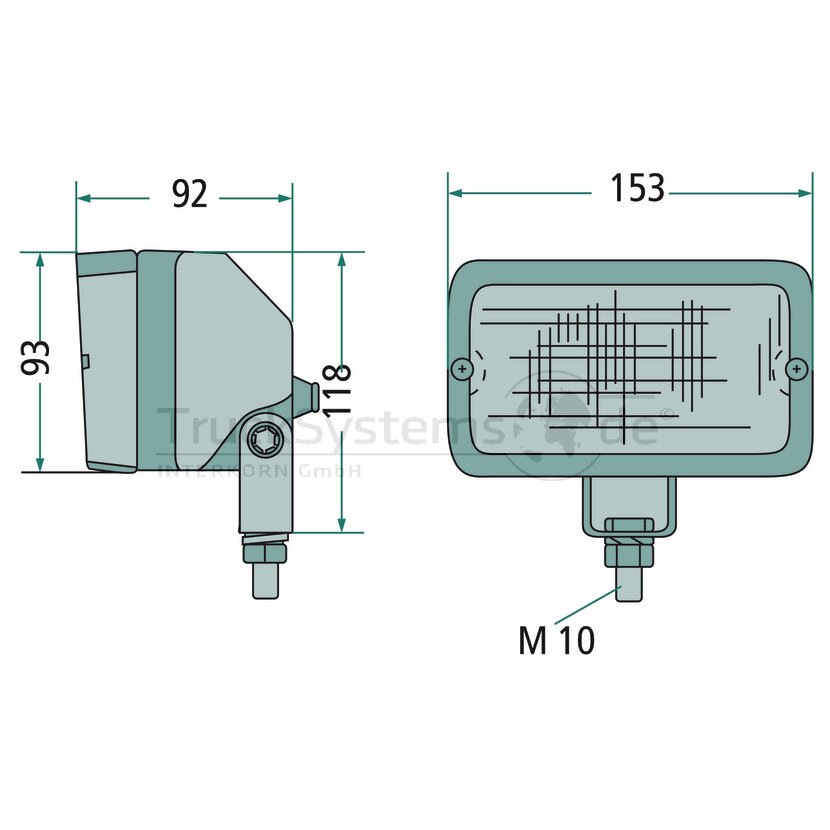Hella Arbeitsscheinwerfer 12V H3 Eckig - 1GA 005 060-041 - 1GA005060041