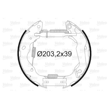 VALEO Bremsbackensatz 554895