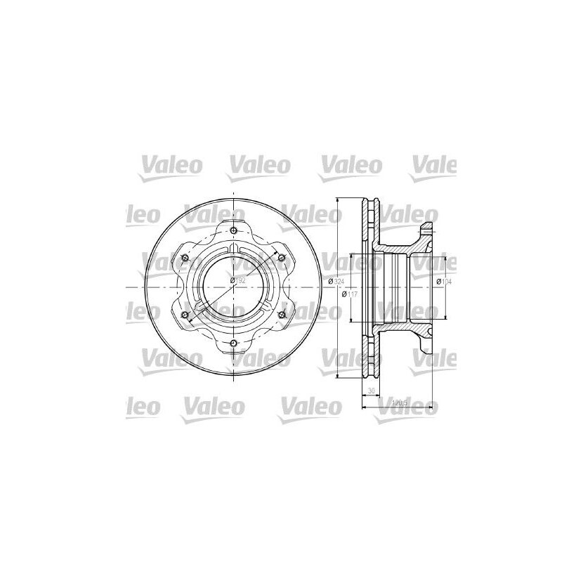 VALEO Bremsscheibe 187110 für 6684230512