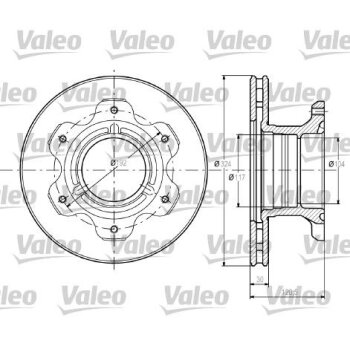 VALEO Bremsscheibe 187110 für 6684230512