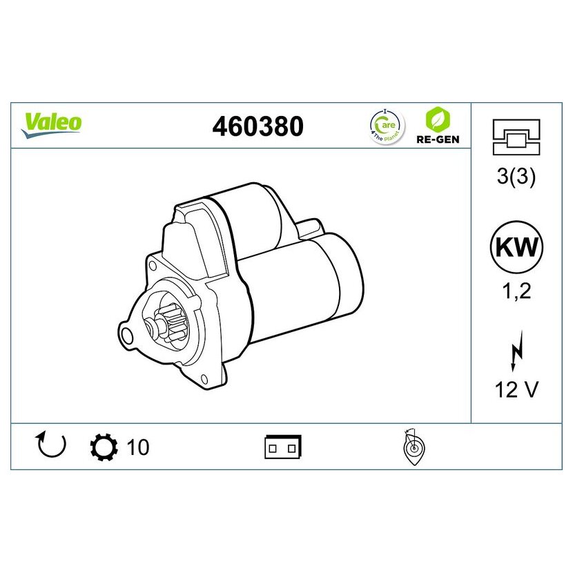 VALEO Starter 460380 für 4608 800AE