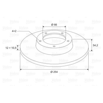 VALEO Bremsscheibe 186225 für 7700715166