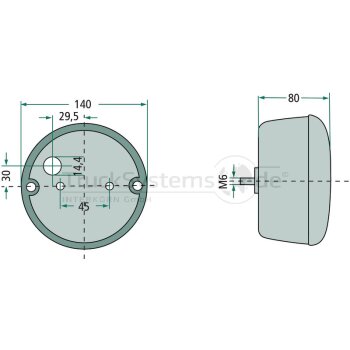 Hella Heckleuchte Rund Okzl/ Ggvs /Adrgeprüft - 2SD...