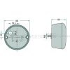 Hella Heckleuchte Rund Okzl/ Ggvs /Adrgeprüft - 2SD 001 685-231 - 2SD001685231