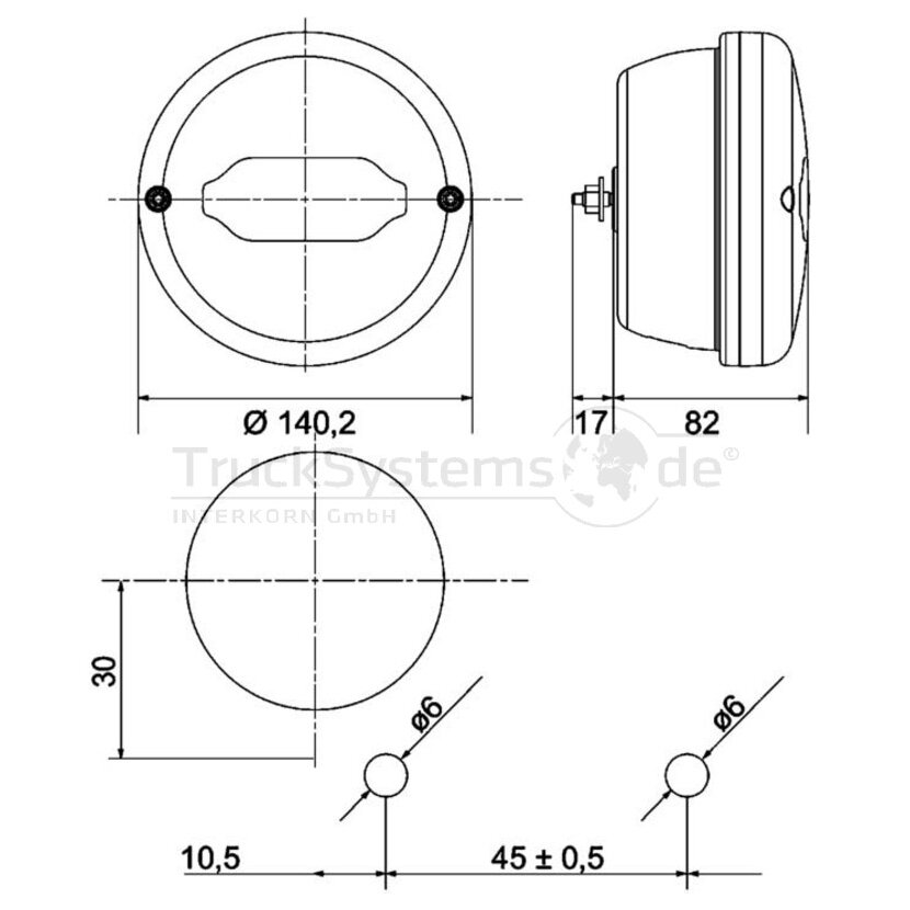 Hella Heckleuchte Led 24V 3M Kab. - 2SD 013 155-111 - 2SD013155111