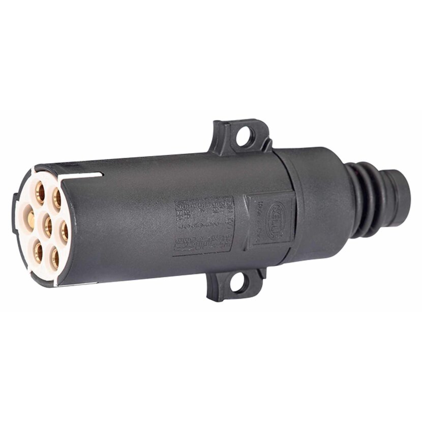 Hella Stecker, 24V, 15A 24V 7 Polig M.Schraubansch. Typs/Kunststoff - 8JA 008 084-011 - 8JA008084011 passend für 64711