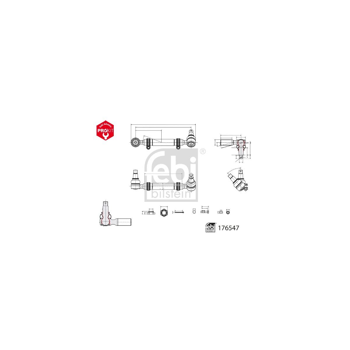 FEBI BILSTEIN Spurstange 176547 für A960 330 11 03