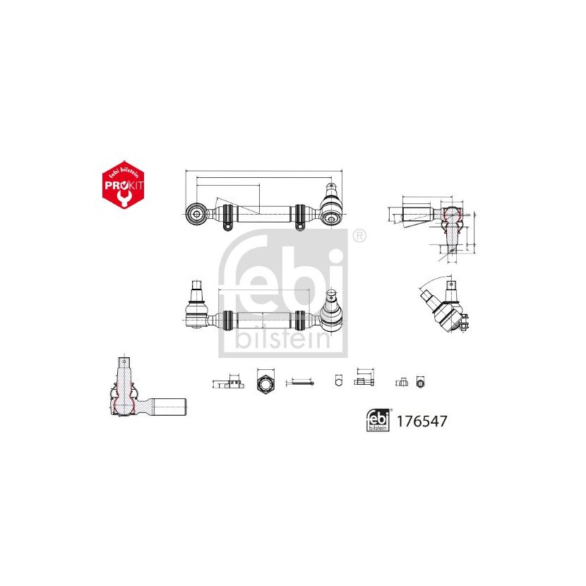 FEBI BILSTEIN Spurstange 176547 für A960 330 11 03