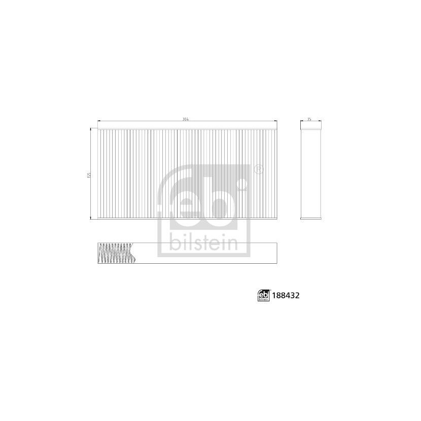FEBI BILSTEIN Filter, Innenraumluft 188432 für LR 153562