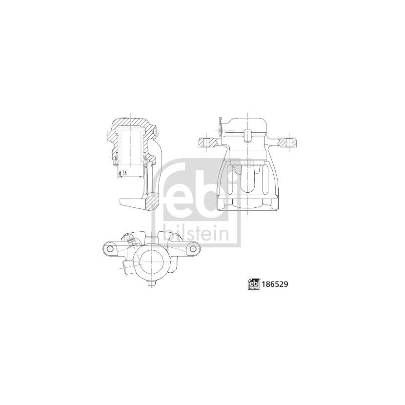 FEBI BILSTEIN Bremssattel 186529 für LR 001026