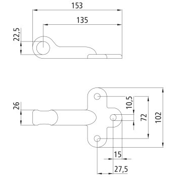 Gegenhalter 257 A/Größe 3, links = rechts,...