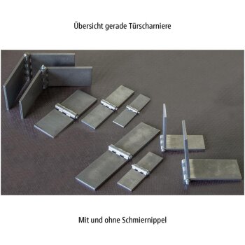 Türscharnier, gerade, 30 x 60 x 3 mm, roh