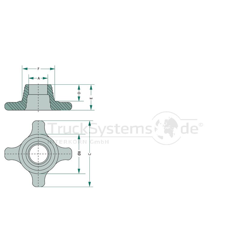 Jost Spannmutter Tr52 H65D170 Vz Ersatz für 905000275 - 915000275