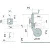AL-KO Stützrad 200 x 50 mm Vollgummirad mit Befestigung - 242061