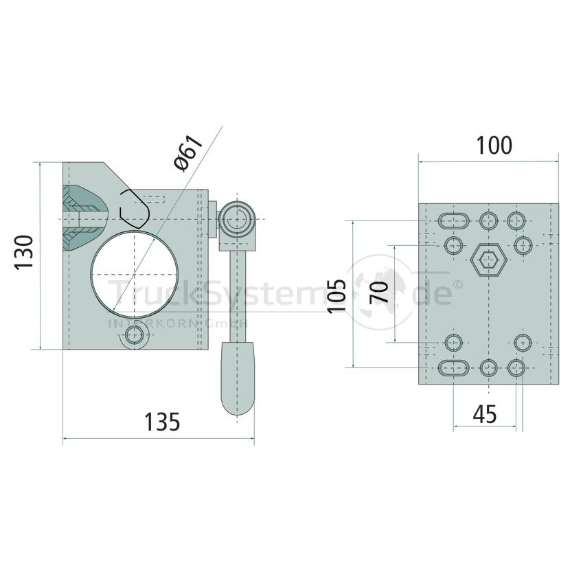 AL-KO Klemmschelle 60 Stahl 500Kg 60mm feuerverzinkt - 249859